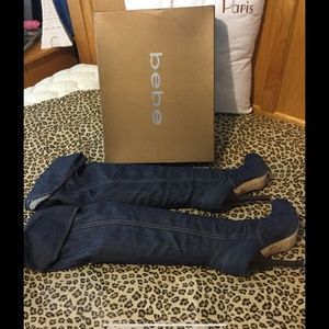 BEBE DENIM OVER THE BOOTS